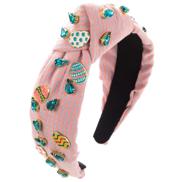 Fashion Plaid Fabric Hand-stitched Easter Headband - Image 7