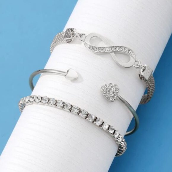 Women's Loving Heart With Opening Bracelet Creative Retro Simple - Image 5