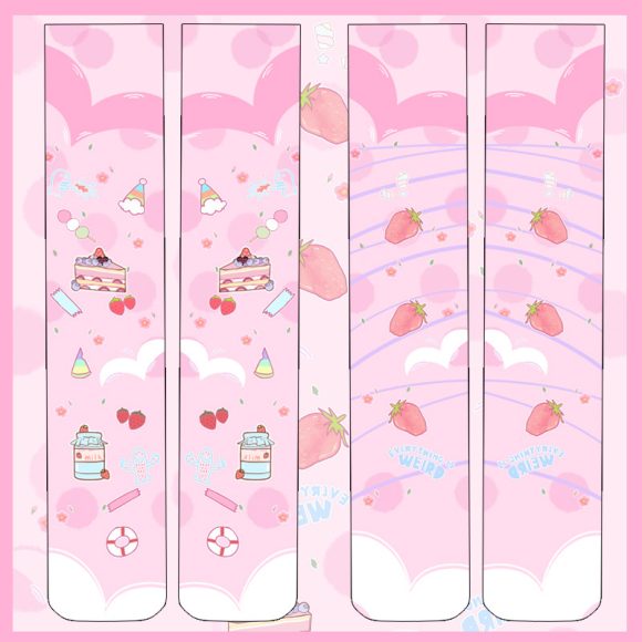 Lolita Cute Overknee Long Boot White Velvet Socks - Image 7