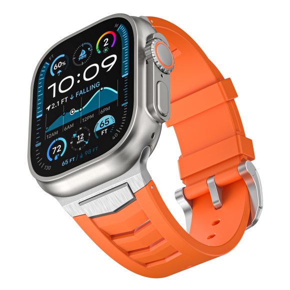 Alloy Fluorine Rubber New Sports Watch Strap - Image 7