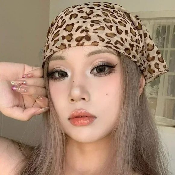Retro Leopard Headscarf Women Girlhigh Quality Comfortablehe - Image 4