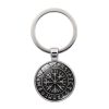 Nordic Viking Compass Pattern Keychain Pendant
