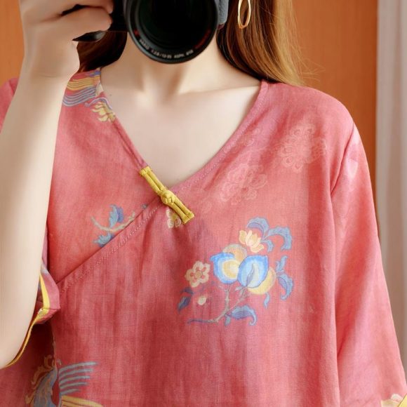 Chinese Style Retro Anti-aging Temperament Shirt Women's Summer Loose - Image 7
