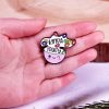 A Little Fruity Cute Oatmeal Bowl Enamel Pin