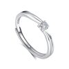 S925 Sterling Silver Ring For Men And Women Simple Bracelet Adjustable - Image 2