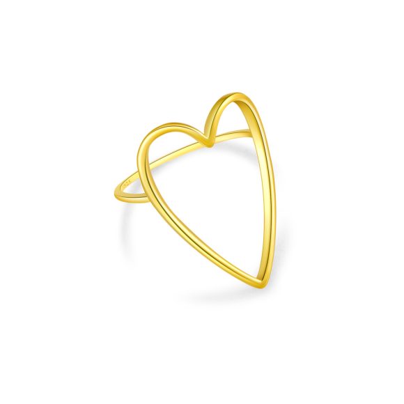 925 Sterling Silver Korean Ins High Sense Love Heart-shaped Ring Women - Image 6