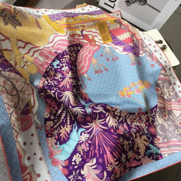 Retro Easy Matching Spring And Summer High-grade Printed Women's Professional Scarf - Image 4