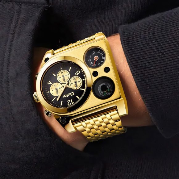 Multi-time Zone Oversized Dial Luminous Men's Watch Steel Belt - Image 3