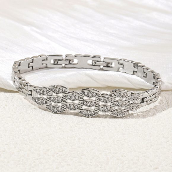 Japanese And Korean Simple Temperament Micro Inlaid Zircon Bracelet - Image 6