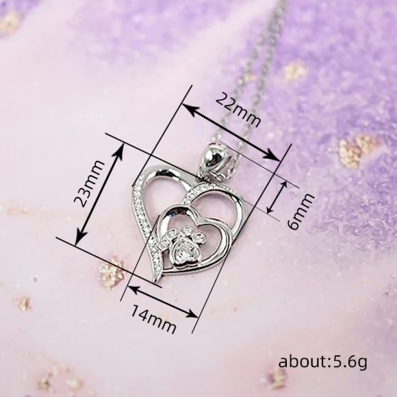 Women's Personalized Cat's Paw Love Necklace - Image 2