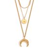 Vintage Necklace Stainless Steel Plated 18K Gold Moon Eight Awn Star Bracelet - Image 5