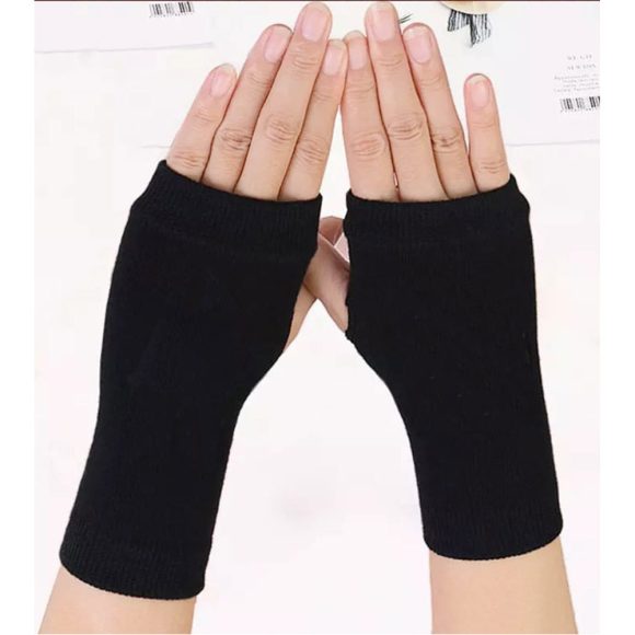 Men's And Women's Autumn And Winter Thin Spring And Summer Cotton Half Finger Sports Fingerless Gloves - Image 8