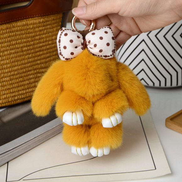 Cartoon Plush Bunny Keychain Pendant - Image 6