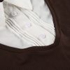 American Retro Polo Collar Stitching Fake Two Pieces Short Sleeve T-shirt For Women - Image 5