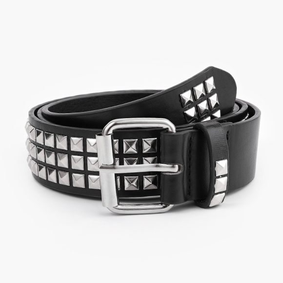 Women's Square Bead Rivet Belt Waist Belt - Image 3