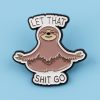 Brooch Cartoon Golden M Badge Creative English Letters