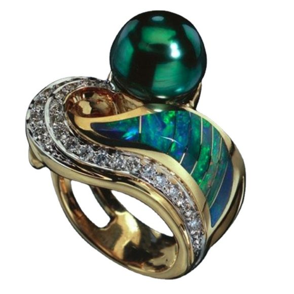 Exquisite Fashion Irregular Ring 18K Gold Jewelry - Image 4