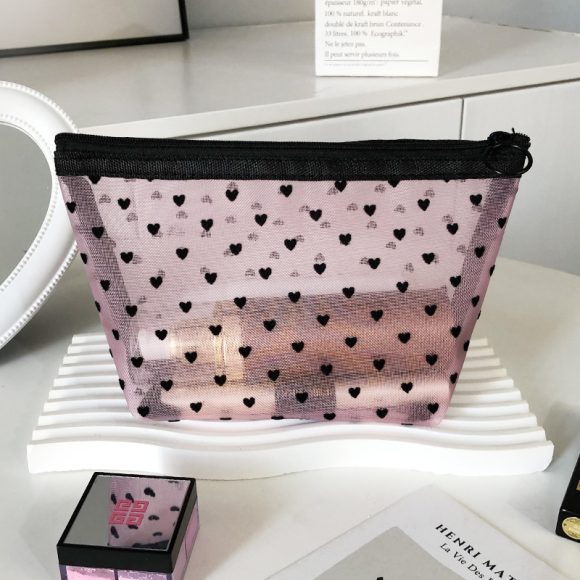 Love Cosmetic Bag Portable Large Capacity Mesh Storage Bag - Image 3