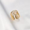 Titanium Steel 18K Multi-layer Casting Ring