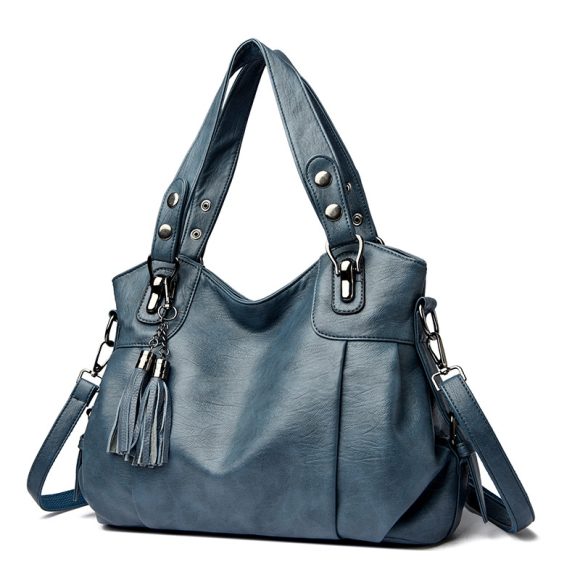Classic Washed Sheepskin Tassel Bag Texture - Image 6