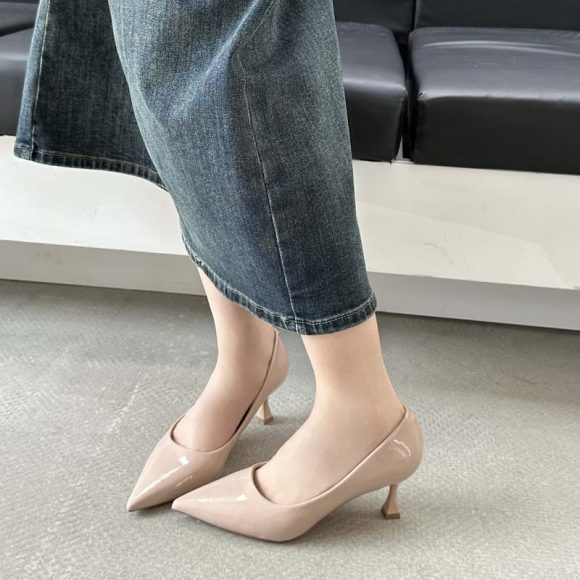 Spring And Autumn Pumps Tight Shallow Mouth All-Match Pointed Stiletto Heel - Image 7