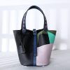Cowhide Painted Vegetable Basket Portable Women's Bag Adjustable Shoulder Strap - Image 3