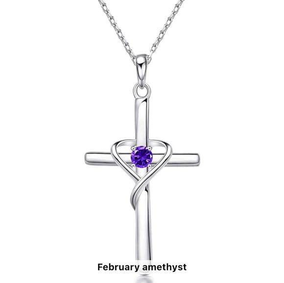 S925 Sterling Silver Cross Frame Pendant Clavicle Chain - Image 8