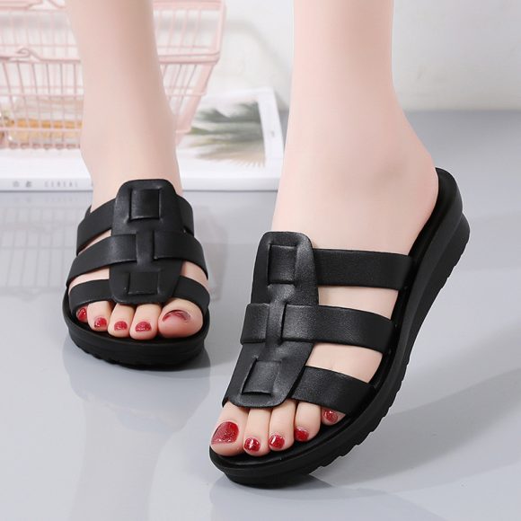 Large Size Flat Bottom Women's Slippers Fashionable Soft Bottom - Image 8
