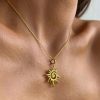 Creative Sun Vortex Necklace Simple Hollow Pendant