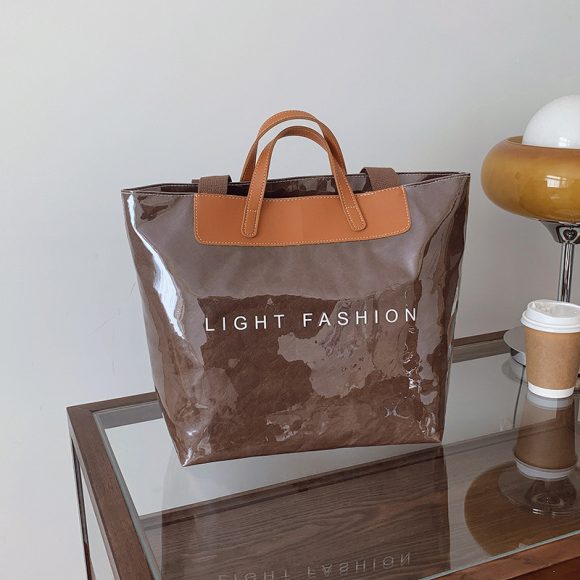 Fashion Tote Bag Special Texture Sewing Line Letter Shoulder Bag - Image 9