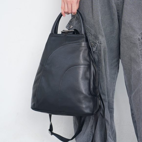 Multifunctional Large Capacity First Layer Cowhide Women's Backpack - Image 2