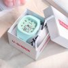 Cute Silicone Trendy Luminous Sports Student Square Good-looking Watch - Image 2