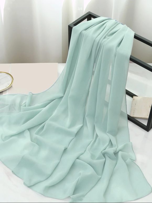 Ethnic Style High Quality Solid Color Hemp Chiffon Headscarf - Image 7