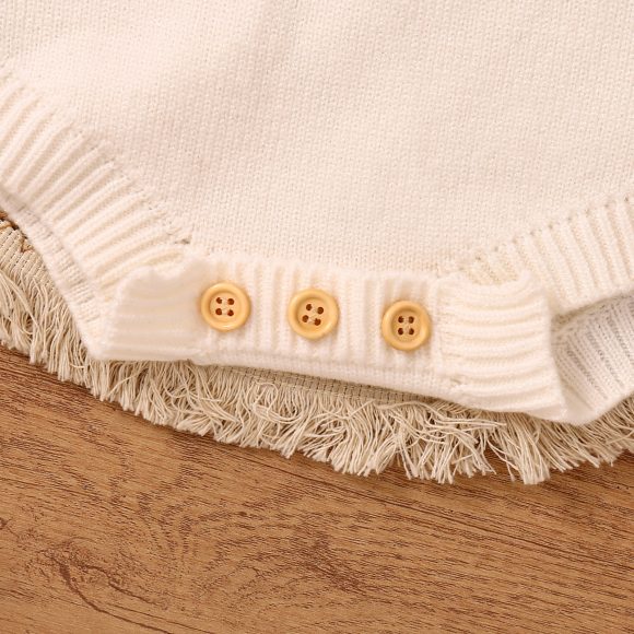 Children's Romper Easter Rabbit Ear Letter Embroidery Round Neck Long Sleeve Sweater - Image 3