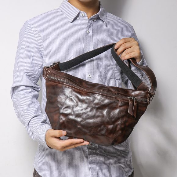 Retro Men's Bag Skull Skin Outdoor Cycling Crossbody Bag - Image 2