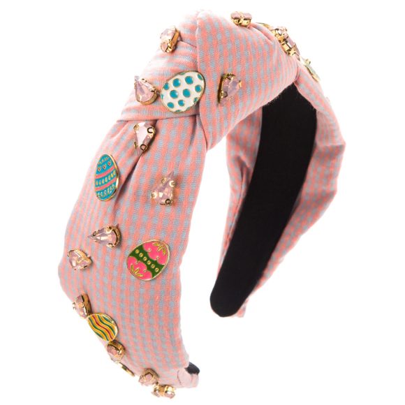 Fashion Plaid Fabric Hand-stitched Easter Headband - Image 5
