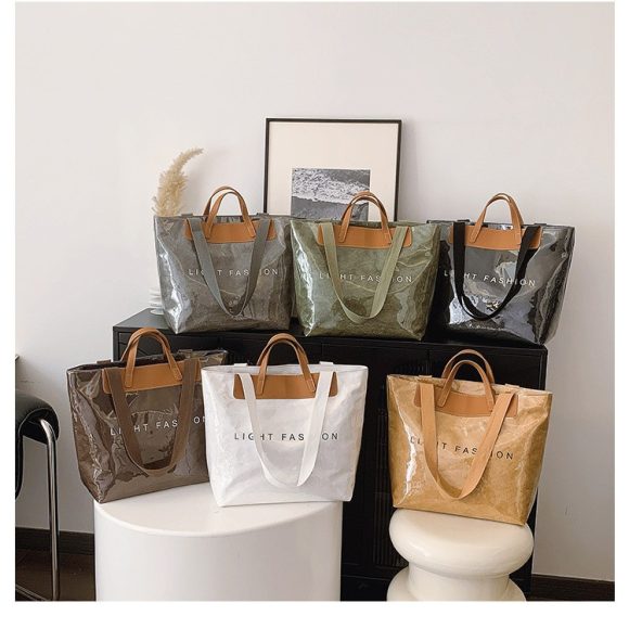 Fashion Tote Bag Special Texture Sewing Line Letter Shoulder Bag - Image 5