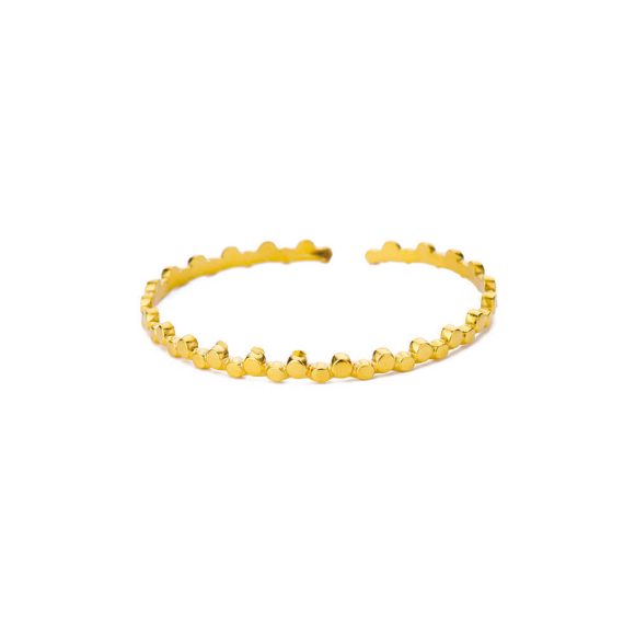 Simple Pleated Pattern Opening Bracelet Women - Image 4
