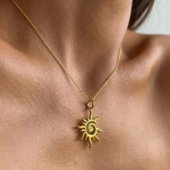 Creative Sun Vortex Necklace Simple Hollow Pendant - Image 2