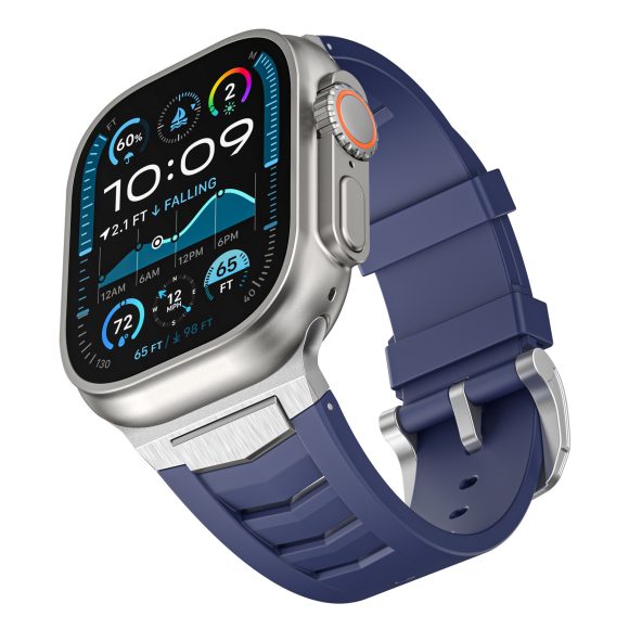 Alloy Fluorine Rubber New Sports Watch Strap - Image 3