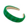 Retro Fashion Leather High Skull Top Chessboard Lattice Sponge Headband - Image 10