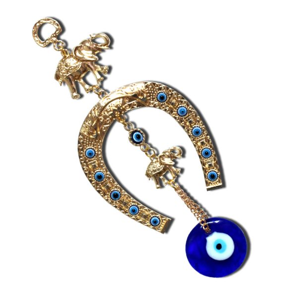 Golden Elephant Elephant Alloy Blue Eye Ornaments - Image 4