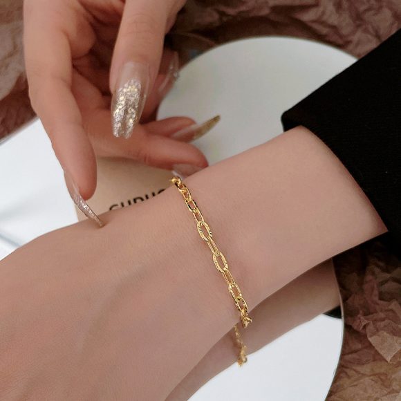 Embossed Bracelet Female Special-interest Design Simple Titanium Steel - Image 5