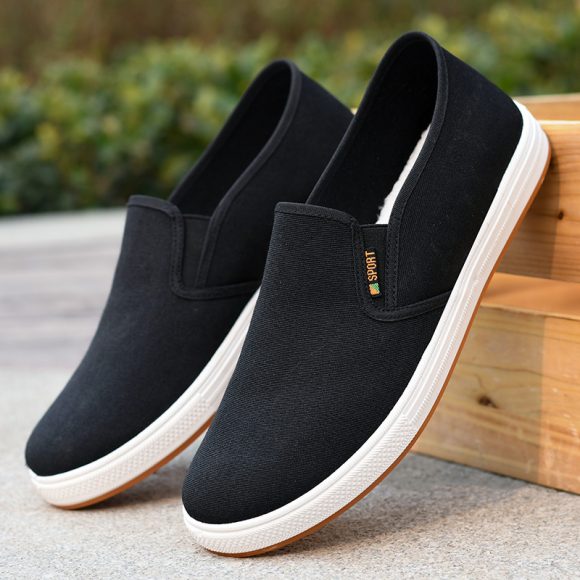 Low-top Men's Cloth Shoes Men's Slip-on Canvas - Image 7
