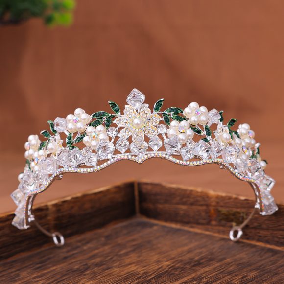 Women's Retro Purple Crystal Princess Crown Headdress - Image 6