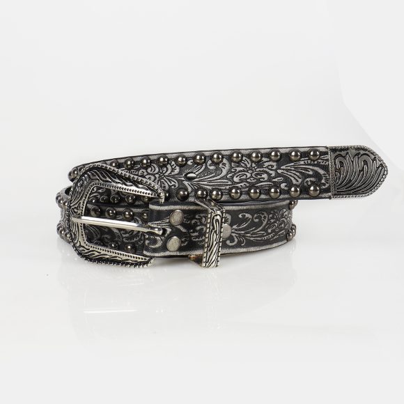 Women's Vintage Threading Rivet Embossed Pin Buckle Belt - Image 4