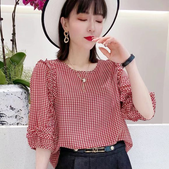 Summer New Pleated Loose Floral Blouse Top - Image 4
