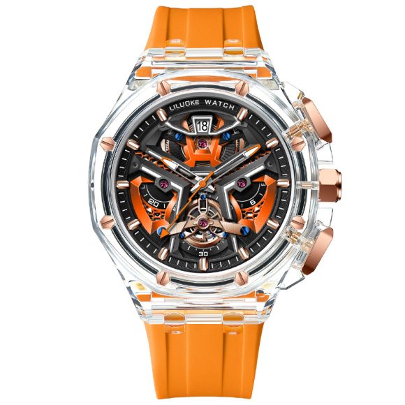 High-Grade Three-Dimensional Hollow Carved Luminous Quartz Watch - Image 4