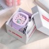 Cute Silicone Trendy Luminous Sports Student Square Good-looking Watch - Image 4