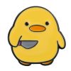 Flame Frog Small Yellow Duck Frog Shape Irregular Alloy Brooch - Image 4